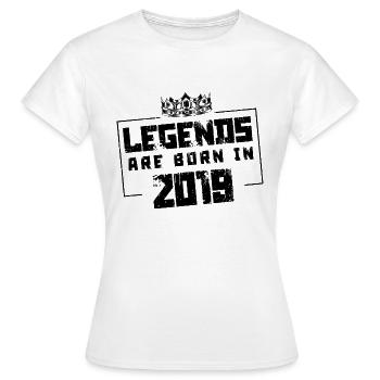 2019 legends born in - Women's T-Shirt - white - Front - AI Model Female 172 dark (172cm)