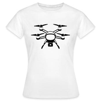drone - T-shirt Femme - blanc - Devant - AI Model Female 172 dark (172cm)