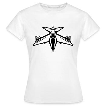 Fighter jet - Women's T-Shirt - white - Front - AI Model Female 172 dark (172cm)