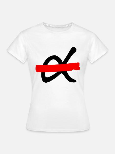 KEIN Macho-Logo - Frauen T-Shirt - Weiß