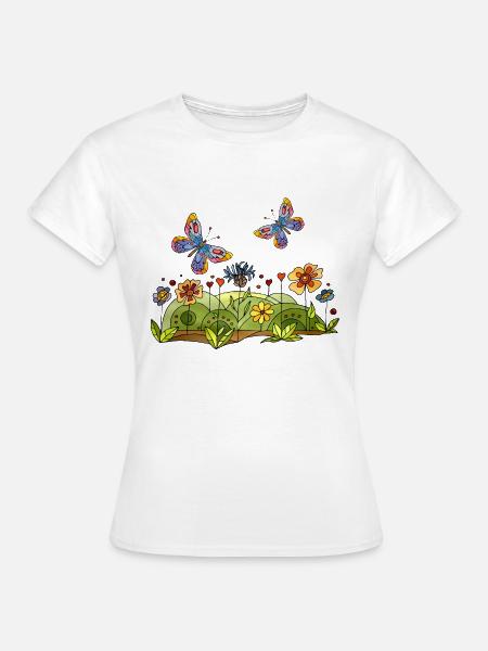 Schmetterlinge - Frauen T-Shirt - Weiß