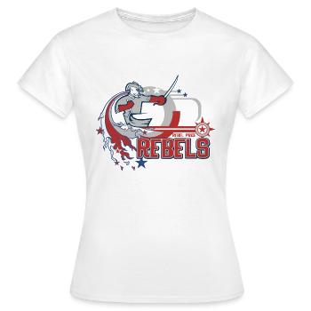 Rebell - Frauen T-Shirt - Weiß - Vorne - AI Model Female 172 dark (172cm)