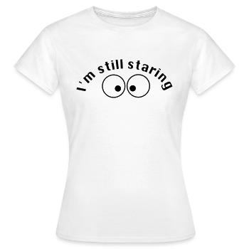 Regarder fixement - T-shirt Femme - blanc - Devant - AI Model Female 172 dark (172cm)