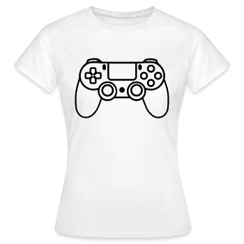 manette de jeux vidéo - T-shirt Femme - blanc - Devant - AI Model Female 172 dark (172cm)