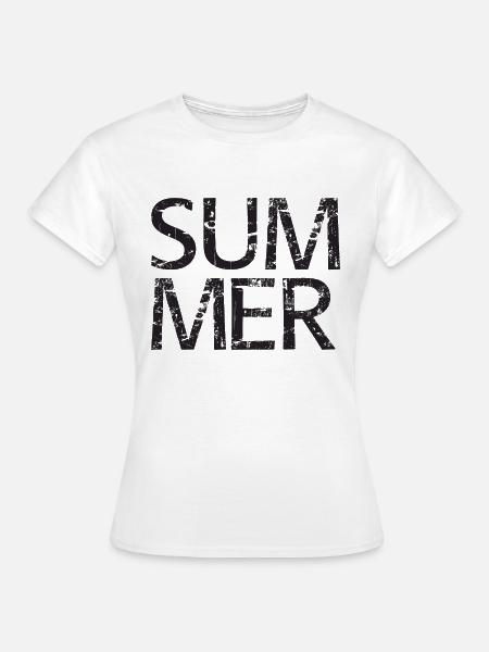 SUMMER - Frauen T-Shirt - Weiß
