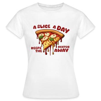 Pizza Pizza Pizza ! - T-shirt Femme - blanc - Devant - AI Model Female 172 dark (172cm)