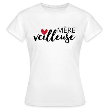 Mère veilleuse cadeau parfait pour Maman - T-shirt Femme - blanc - Devant - AI Model Female 172 dark (172cm)