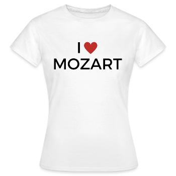 J’adore Mozart ! - T-shirt Femme - blanc - Devant - AI Model Female 172 dark (172cm)