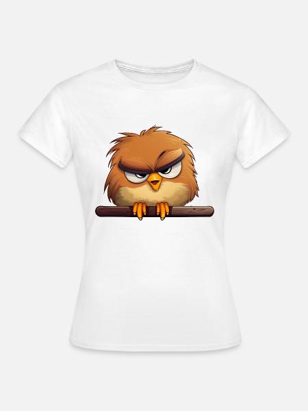 Really? Vogel mit bösem Blick - Frauen T-Shirt - Weiß