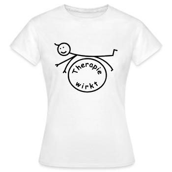 Therapy is lying - Women's T-Shirt - white - Front - AI Model Female 172 dark (172cm)