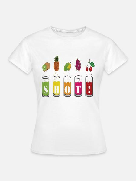 Summer drinks - Shot ! - Frauen T-Shirt - Weiß