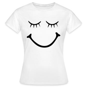 smiley - smile - T-shirt Femme - blanc - Devant - AI Model Female 172 dark (172cm)