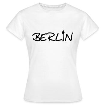 Berlin (mit Fernsehturm) - T-shirt Femme - blanc - Devant - AI Model Female 172 dark (172cm)