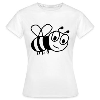 Freche Biene Skizze - Frauen T-Shirt - Weiß - Vorne - AI Model Female 172 dark (172cm)