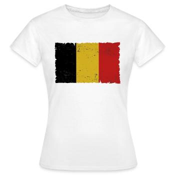 Belgique - T-shirt Femme - blanc - Devant - AI Model Female 172 dark (172cm)