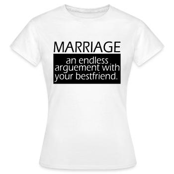 Marriage - Women's T-Shirt - white - Front - AI Model Female 172 dark (172cm)