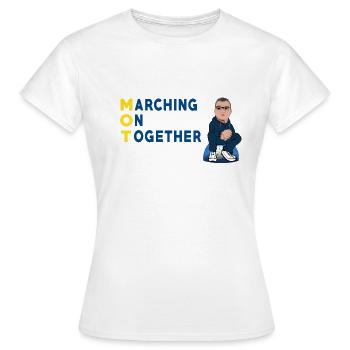 mot3 - Frauen T-Shirt - Weiß - Vorne - AI Model Female 172 dark (172cm)
