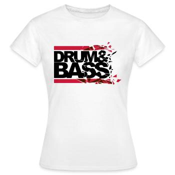 Drum 'n' Bass brisé - T-shirt Femme - blanc - Devant - AI Model Female 172 dark (172cm)