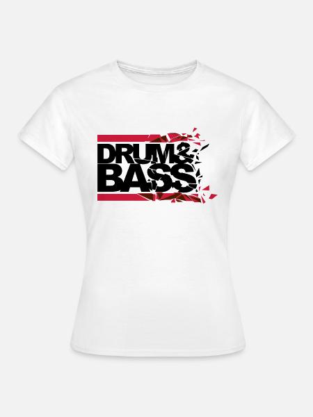Drum 'n' Bass shattered - Frauen T-Shirt - Weiß