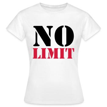 No Limit - Frauen T-Shirt - Weiß - Vorne - AI Model Female 172 dark (172cm)
