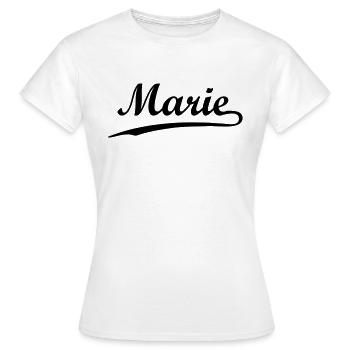 marie - T-shirt Femme - blanc - Devant - AI Model Female 172 dark (172cm)