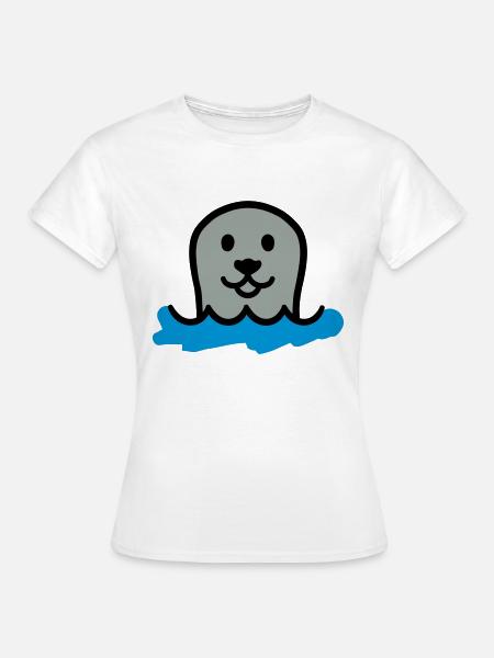 Robbe - Frauen T-Shirt - Weiß