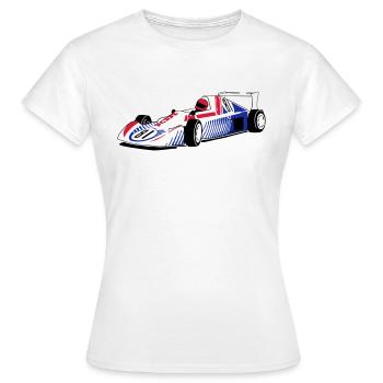 Rennauto - - Frauen T-Shirt - Weiß - Vorne - AI Model Female 172 dark (172cm)