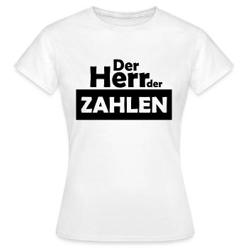 der herr der zahlen - Frauen T-Shirt - Weiß - Vorne - AI Model Female 172 dark (172cm)