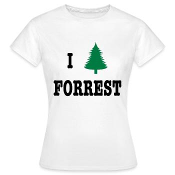 I heart Forrest - T-shirt Femme - blanc - Devant - AI Model Female 172 dark (172cm)