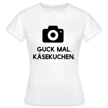 Fotografie - Käsekuchen - Frauen T-Shirt - Weiß - Vorne - AI Model Female 172 dark (172cm)