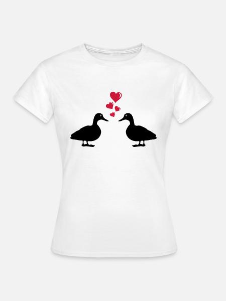 ducks_in_love_01 - Frauen T-Shirt - Weiß