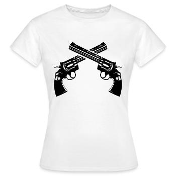 waffen - Frauen T-Shirt - Weiß - Vorne - AI Model Female 172 dark (172cm)