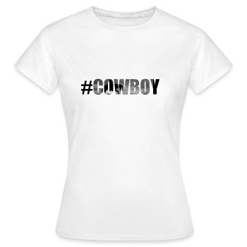 cowboy - T-shirt Femme - blanc - Devant - AI Model Female 172 dark (172cm)
