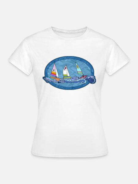 Segelboote - Frauen T-Shirt - Weiß