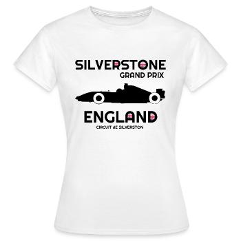 Silverstone, , England, britische Flagge - Frauen T-Shirt - Weiß - Vorne - AI Model Female 172 dark (172cm)