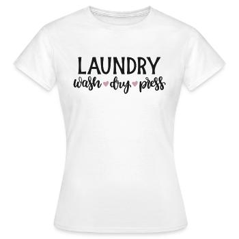 Wash and iron - Women's T-Shirt - white - Front - AI Model Female 172 dark (172cm)