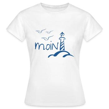 Moin - T-shirt Femme - blanc - Devant - AI Model Female 172 dark (172cm)