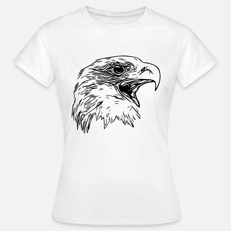 Tête d’aigle - Oiseau de prédant Royal Vector - T-shirt Femme - blanc