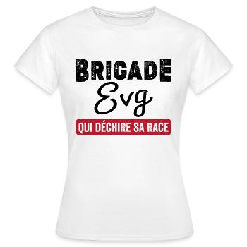 Brigade Evg Cadeau Homme Evg Humour Drôle - T-shirt Femme - blanc - Devant - AI Model Female 172 dark (172cm)