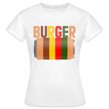 burger fast food - T-shirt Femme - blanc - Devant - AI Model Female 172 dark (172cm)