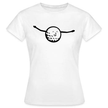 Golfeur heureux - T-shirt Femme - blanc - Devant - AI Model Female 172 dark (172cm)