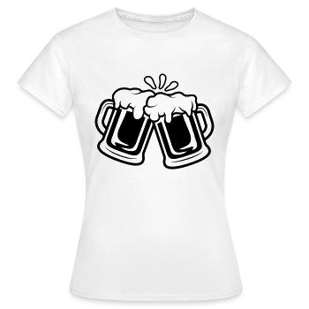 Cruches à bière grillée - T-shirt Femme - blanc - Devant - AI Model Female 172 dark (172cm)