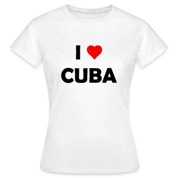 J’aime Cuba - J’aime Cuba - La Havane - Caraïbes - T-shirt Femme - blanc - Devant - AI Model Female 172 dark (172cm)