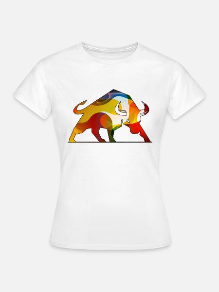 Rainbow-Bull - Frauen T-Shirt - Weiß