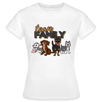 team familie hund hundesport familienwerte tier - Frauen T-Shirt - Weiß - Vorne - AI Model Female 172 dark (172cm)