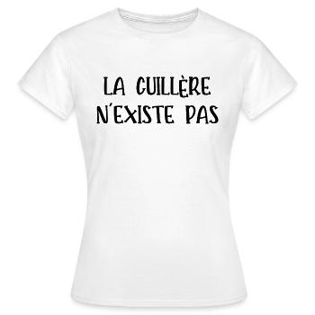 la cuillère n'existe pas - T-shirt Femme - blanc - Devant - AI Model Female 172 dark (172cm)