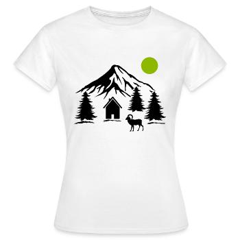 Montagnes Nature - T-shirt Femme - blanc - Devant - AI Model Female 172 dark (172cm)