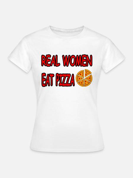 Pizza - Frauen T-Shirt - Weiß