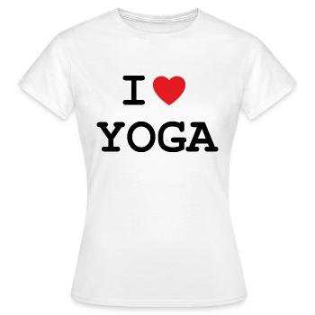J’adore le yoga - T-shirt Femme - blanc - Devant - AI Model Female 172 dark (172cm)