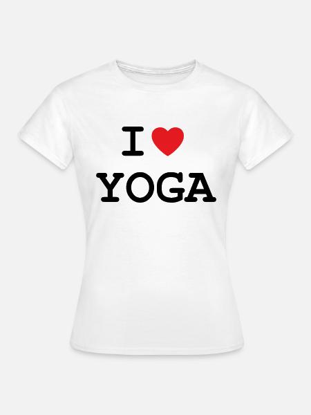 Ich liebe Yoga - Frauen T-Shirt - Weiß
